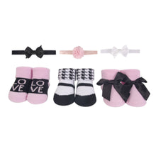 Load image into Gallery viewer, Black Love Baby Socks Booties And Headband Giftset- Pack Of 6
