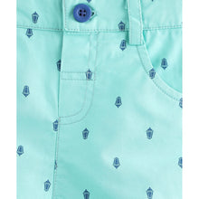 Load image into Gallery viewer, Sea Green Monochrome Printed Cotton Shorts
