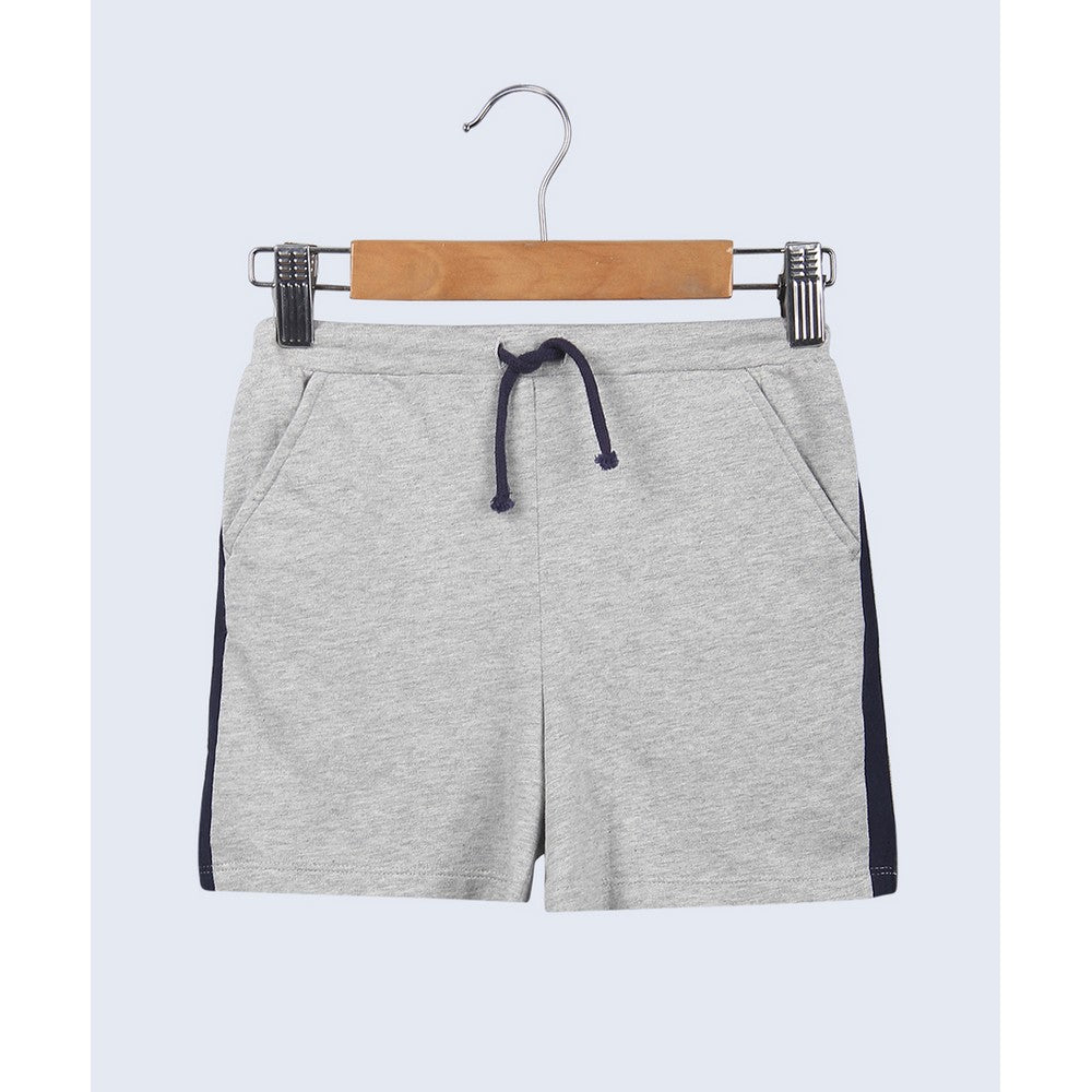 Grey Contrast Panel Pull-On Shorts