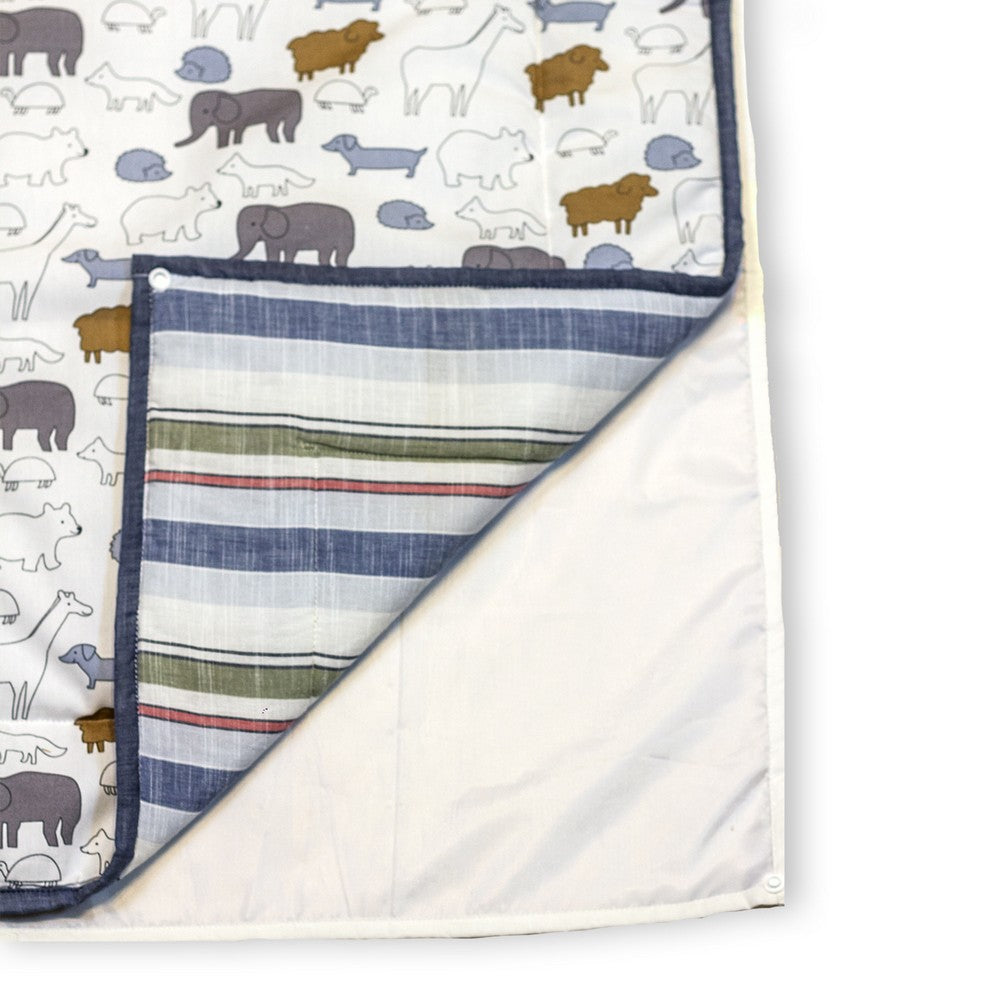 Grey Jumbo Changing Mats Pack Of 2 Cotton Sheet And 1 Plastic Sheet
