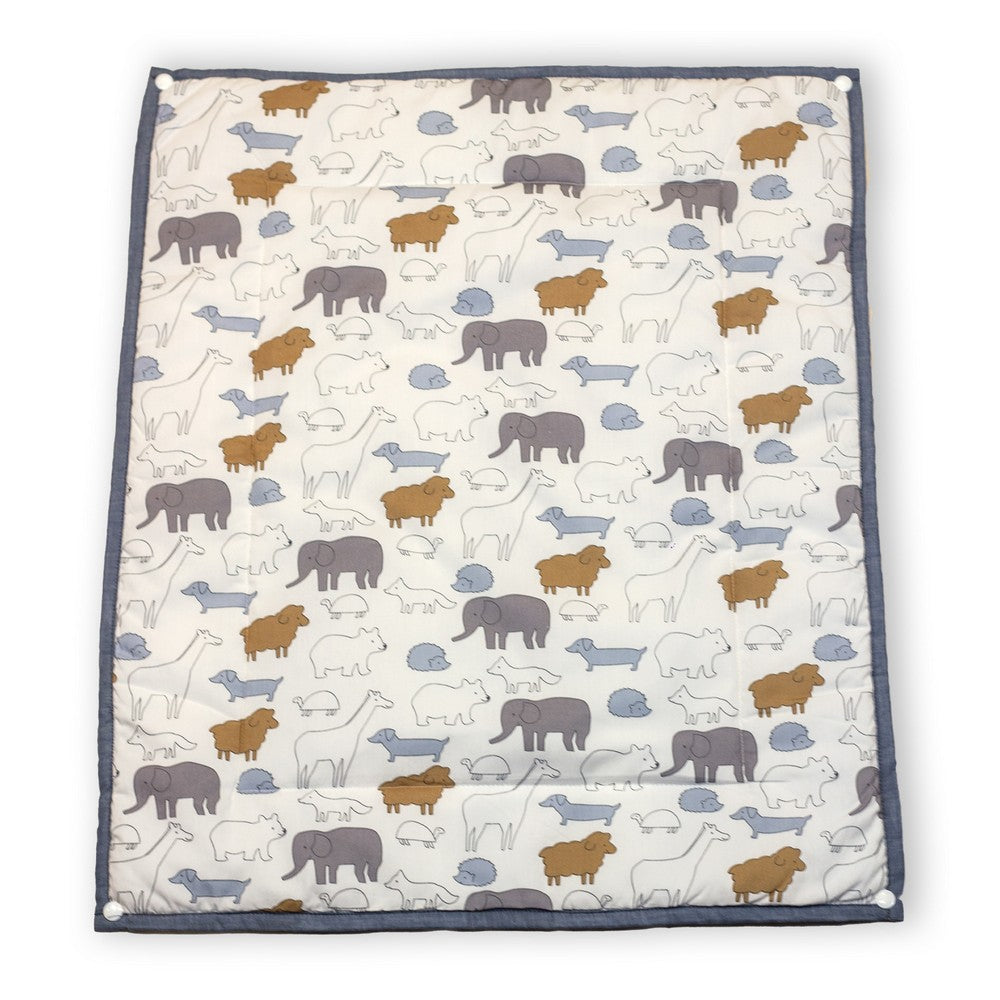 Grey Jumbo Changing Mats Pack Of 2 Cotton Sheet And 1 Plastic Sheet