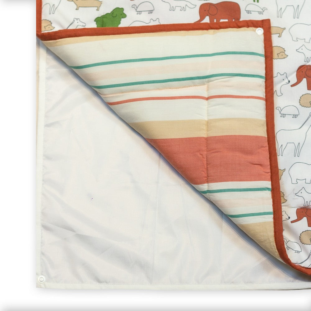 Red Jumbo Changing Mats Pack Of 2 Cotton Sheet And 1 Plastic Sheet