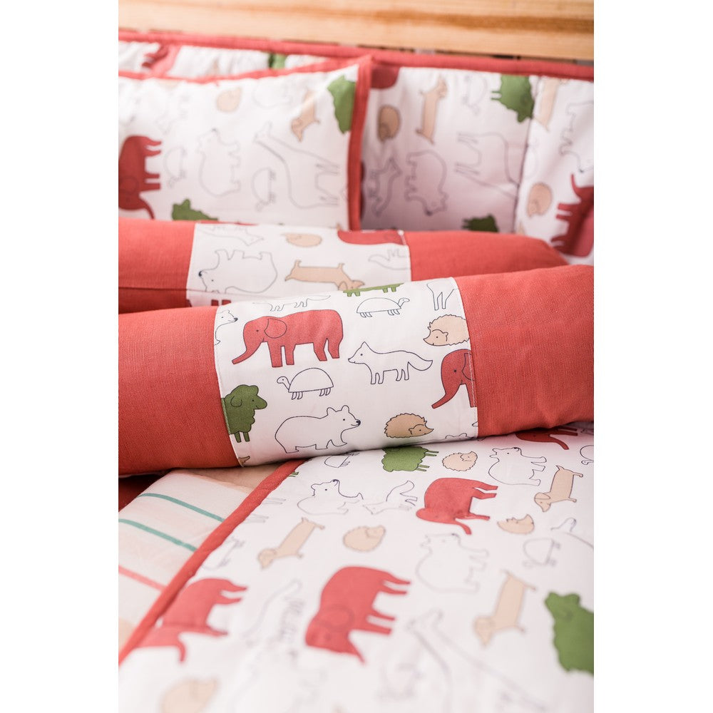 Red Jumbo Cot Bumper Set