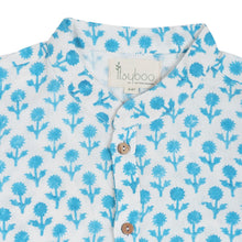 Load image into Gallery viewer, Light Blue Flower Kurta Pajama Set

