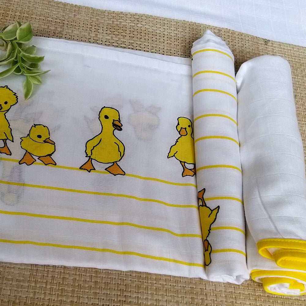 Duck And Plain Bamboo:Cotton Swaddle Wraps Combo