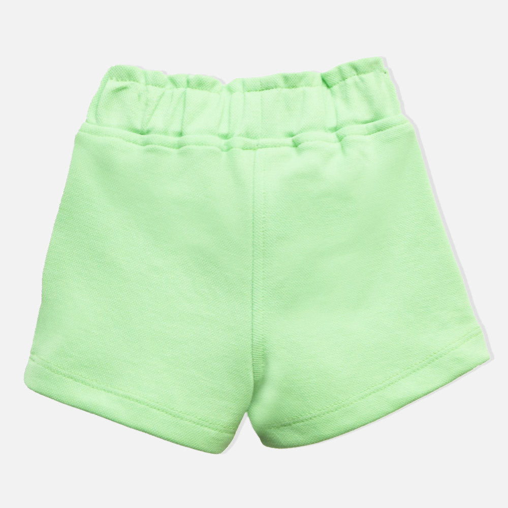 High-Rise Pleated Shorts- Pink, Blue & Green