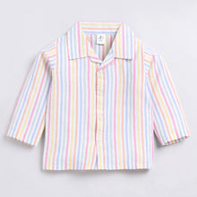 Load image into Gallery viewer, Multi Color Striped Full Sleeves Cotton Night Suit
