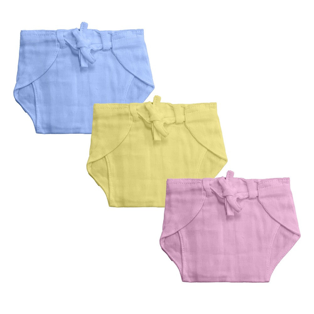Multicolored Muslin Washable Nappy-Pack of 6