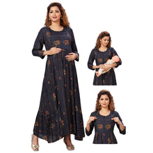 Load image into Gallery viewer, Soft Rayon Printed Maternity Dress
