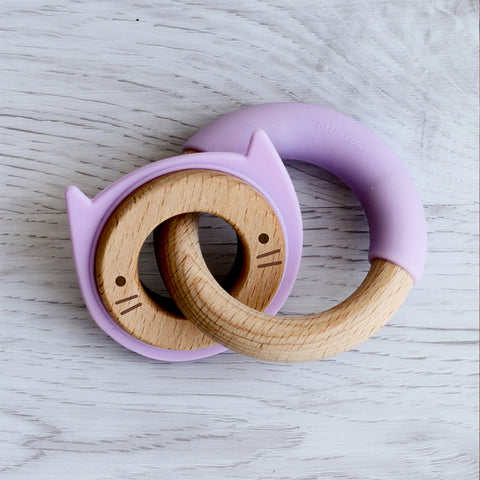 Wood + Silicone Disc & Ring Teether