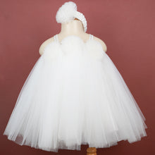 Load image into Gallery viewer, Net Party Dress With Headband-White, Pink, Yellow &amp; Light Pink
