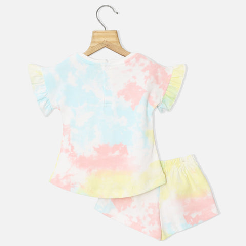 Tie Dye T-Shirt With Shorts Co-Ord Set