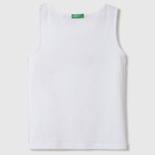 Load image into Gallery viewer, White Benetton Printed Cotton Tank Top
