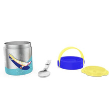 Load image into Gallery viewer, Blue Spunky Theme Lunch Flask With Folding Spoon
