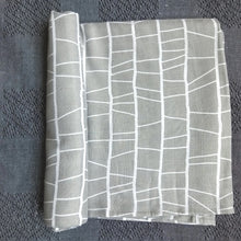 Load image into Gallery viewer, Grey Sticks Bamboo:Cotton Swaddle
