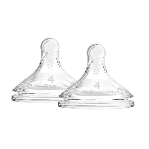 Wide Neck Level 4 Natural Flow Options Plus Teats - Pack Of 2