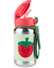 Load image into Gallery viewer, Pink Strawberry Spark Style Stainless Steel Straw Bottle
