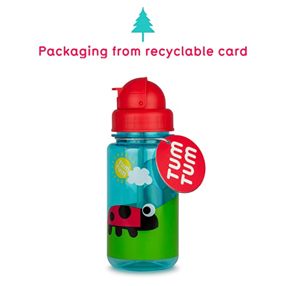 Red Animal Flip Top Water Bottle