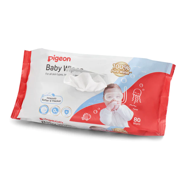 Baby Wet Wipes 100% Pure Water - 80 Pcs