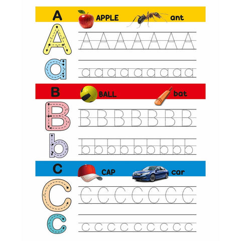 Re-Writable Alphabet Tracing Book