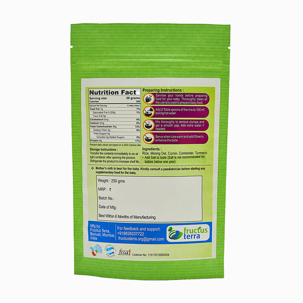 Certified Organic Rice & Moongdal Mix