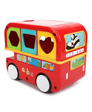 Load image into Gallery viewer, Red Giggles Shape Sorting Bus Toy
