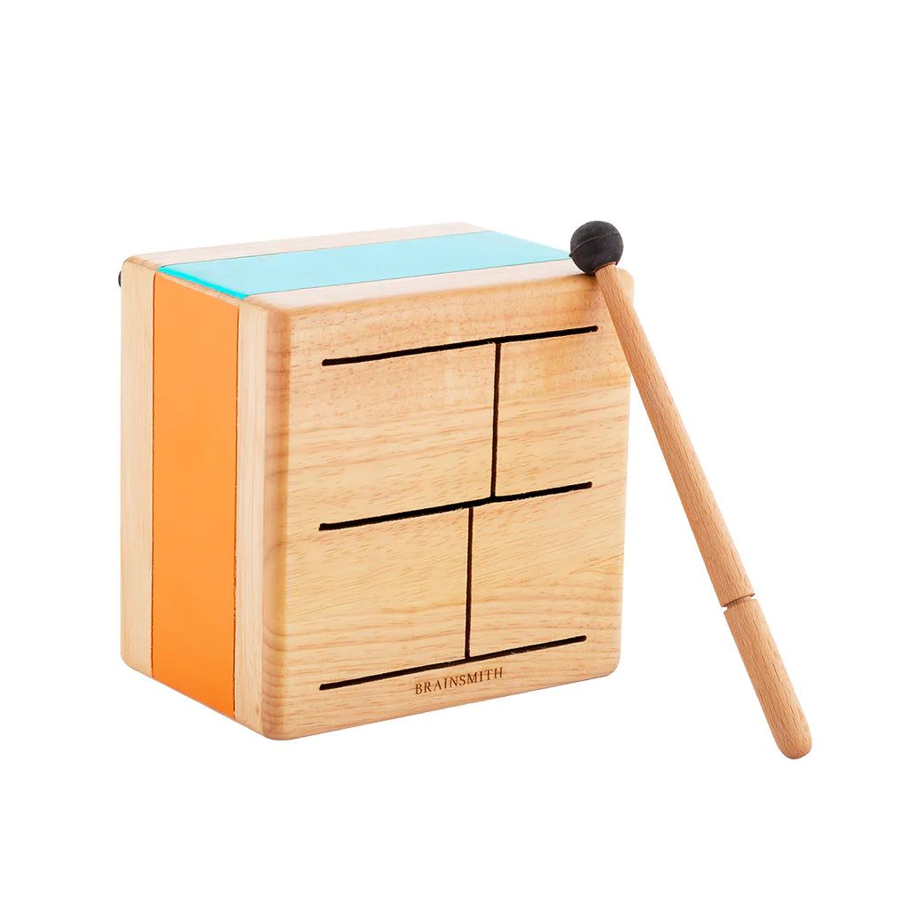 Swoora Wooden Square Tone Drum With Mallet
