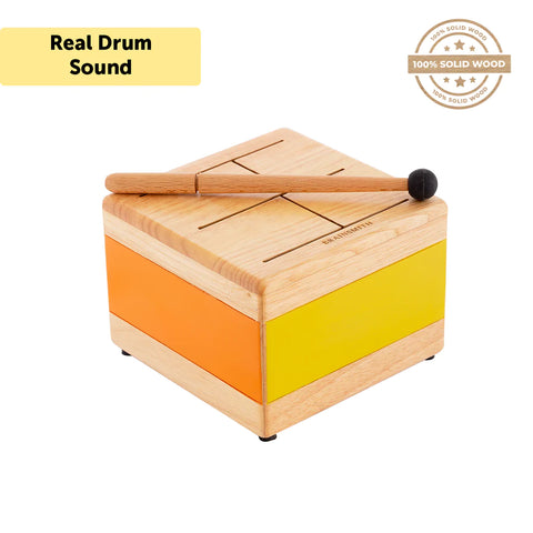 Swoora Wooden Square Tone Drum With Mallet