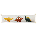 Dinosaur & Unicorn Flamingo Theme Long Cushion Cover With Cushion- Green & Pink