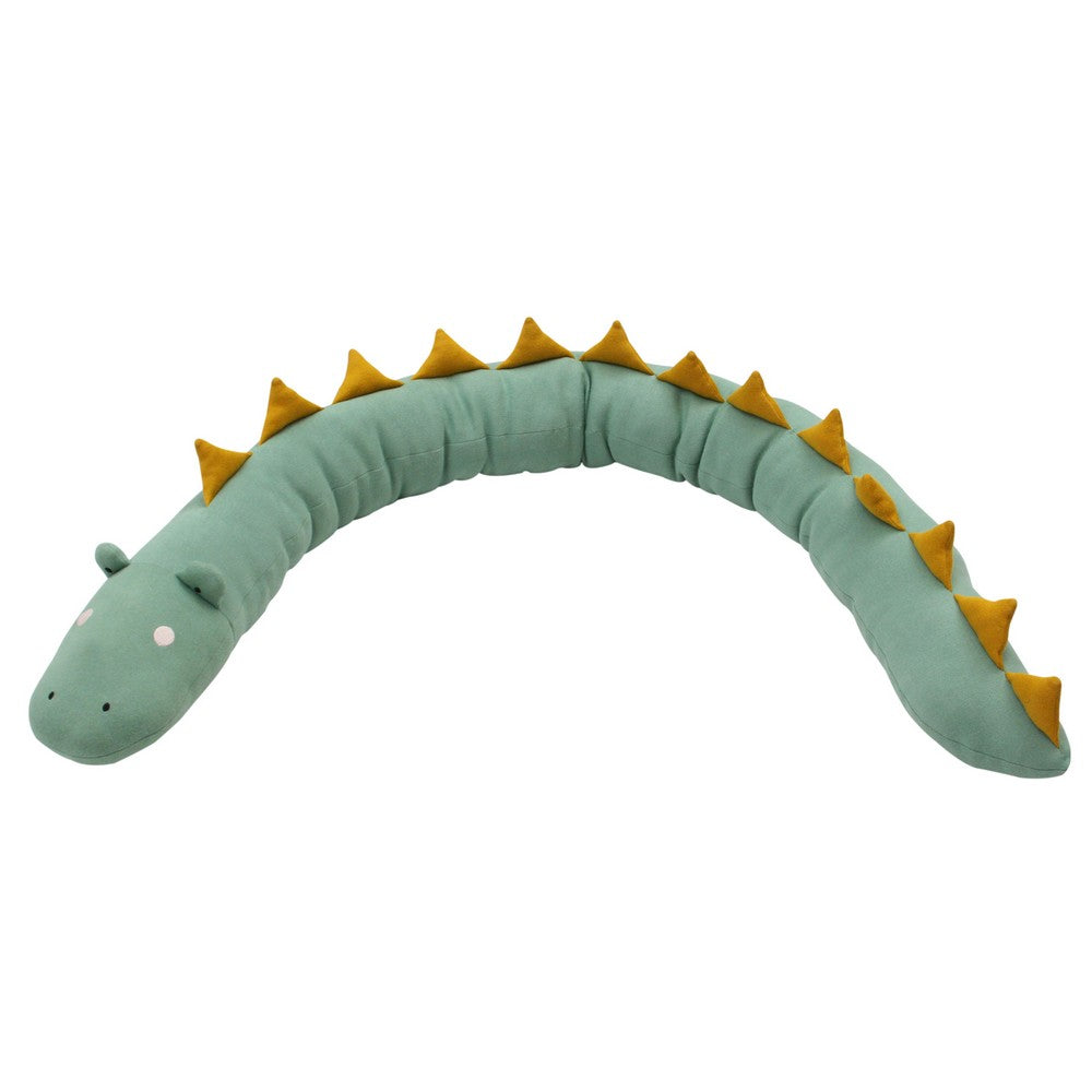 Dinosaur & Unicorn Theme Cotton Cot Bumper- Green & Pink