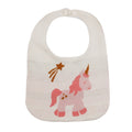 Dinosaur & Unicorn Theme Cotton Bibs- Green & Pink