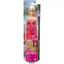 Load image into Gallery viewer, Barbie Doll With Colorful Butterfly Logo Printed Dress &amp; Strappy Heels
