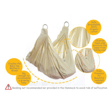 Load image into Gallery viewer, Beige Organic Baby Hammock With Stand
