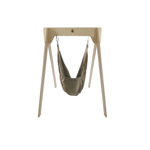 Grey Organic Baby Hammock With Stand