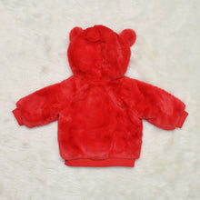 Load image into Gallery viewer, Red Fleece Hooded Jacket
