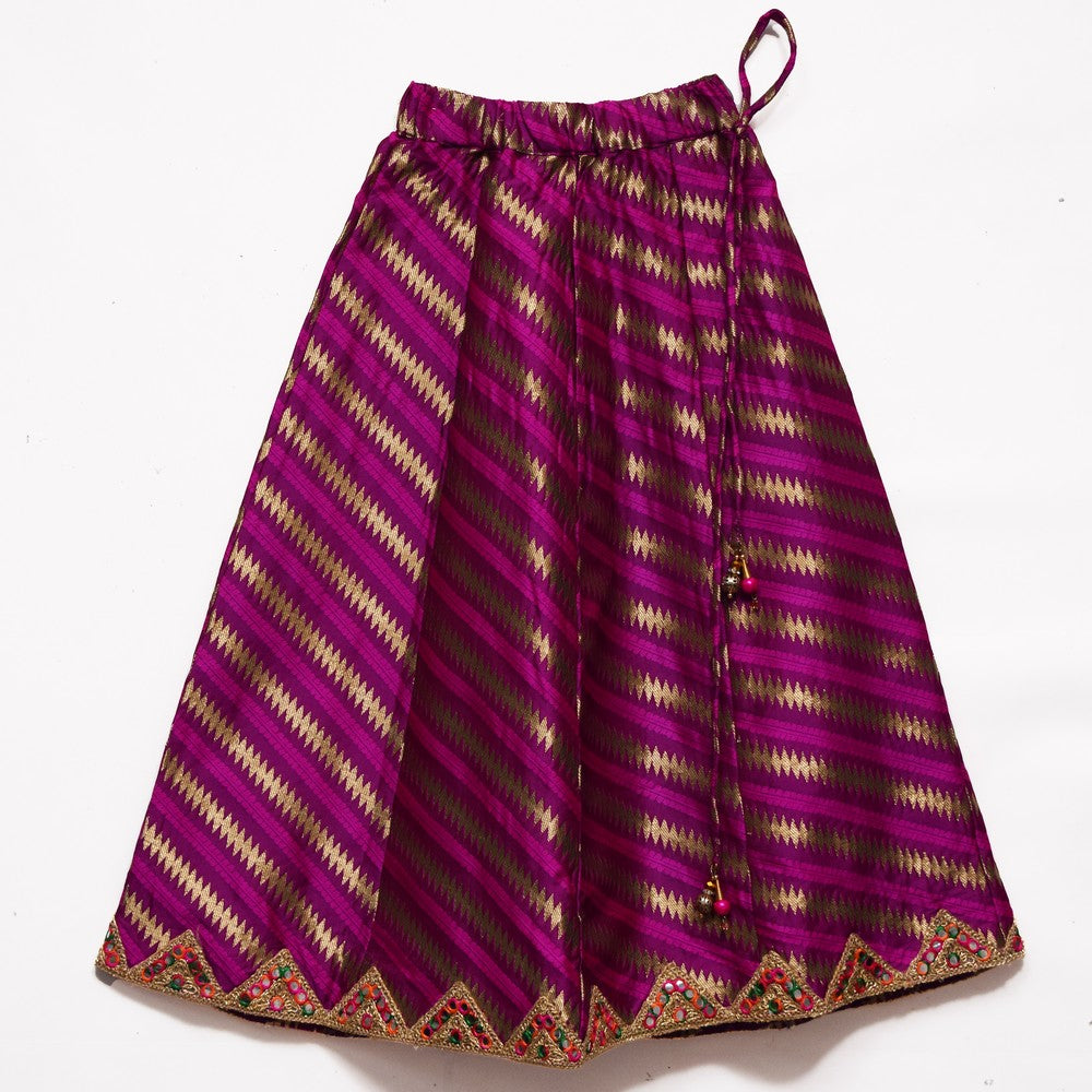 One Tone Magenta Lehenga