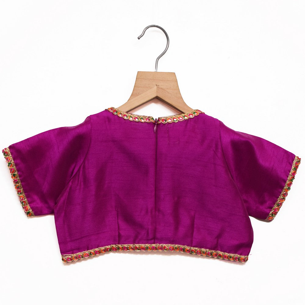 One Tone Magenta Lehenga