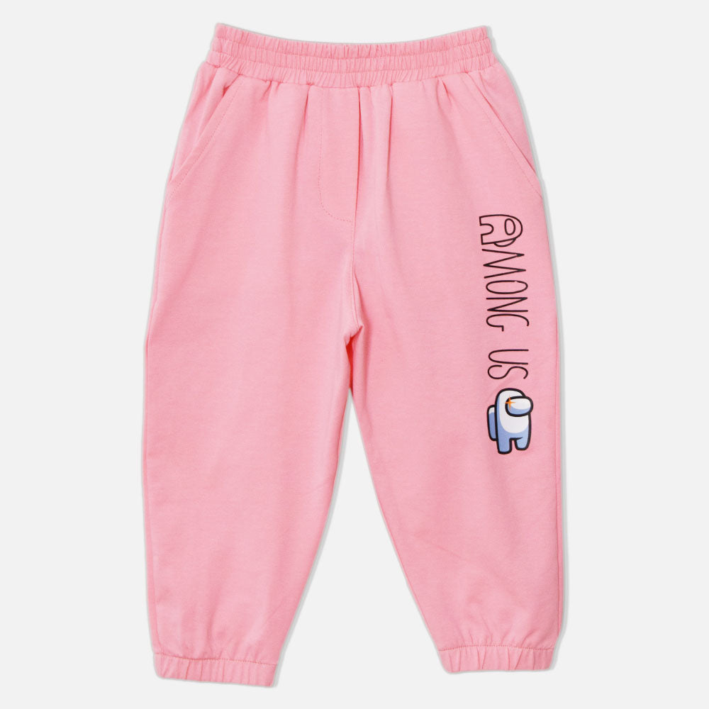 Neon Green And Pink Among Us Printed Joggers