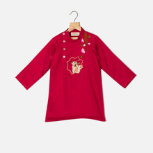 Load image into Gallery viewer, Red Pichwai Embroidered Kurta Pyjama
