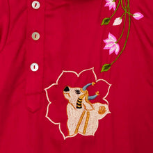 Load image into Gallery viewer, Red Pichwai Embroidered Kurta Pyjama

