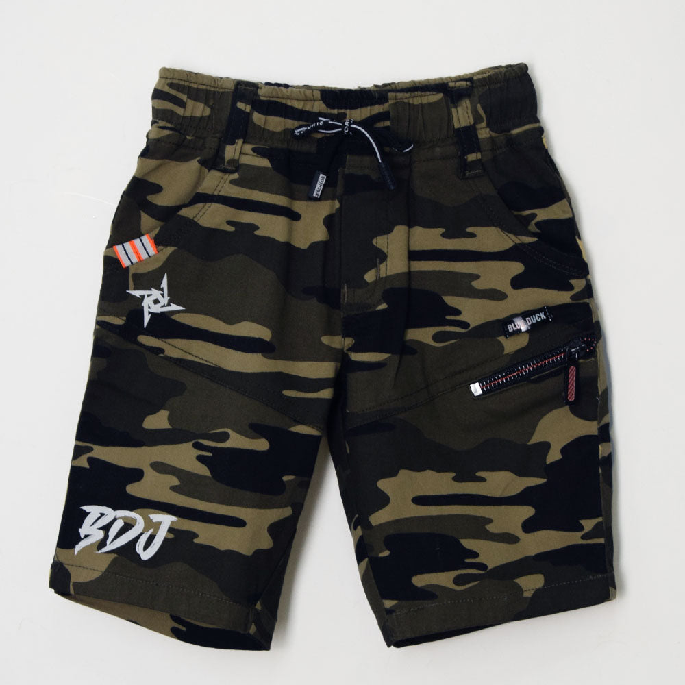 Military Camou Printed Jamaican Shorts