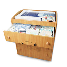 Load image into Gallery viewer, Brown Bear Wooden Changing Table for New Born Baby Nursery
