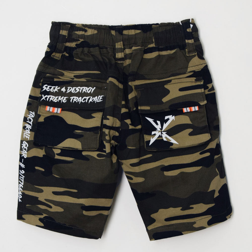 Military Camou Printed Jamaican Shorts