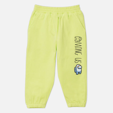Neon Green And Pink Among Us Printed Joggers