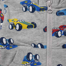 Load image into Gallery viewer, Grey Racing Printed Full Sleeves Zip Up Jacket
