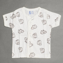 Load image into Gallery viewer, Off White Animal Printed Cotton Half Sleeves Jabla - Pack Of 3
