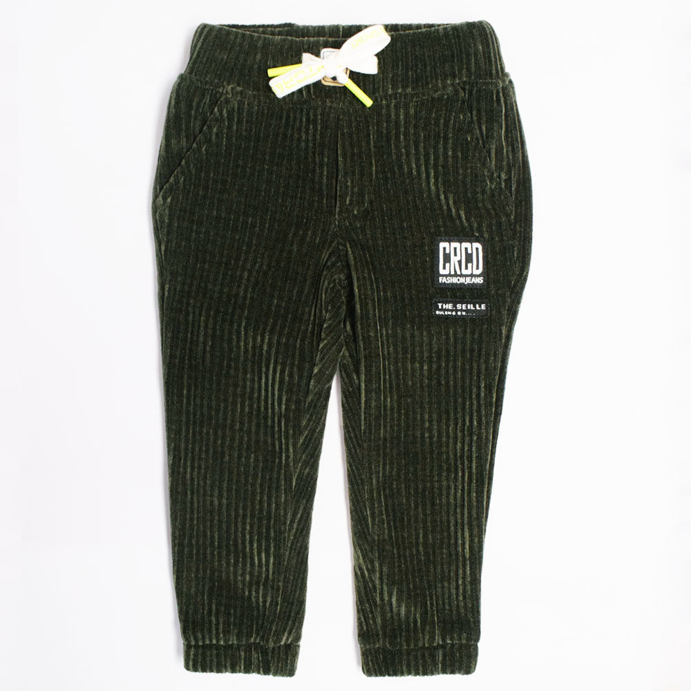 Striped Corduroy Warm Sweatpants Joggers- Grey, Brown, Green & Black