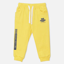 Load image into Gallery viewer, Yellow Typographic Printed Joggers
