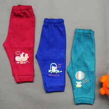 Load image into Gallery viewer, Vibrant Bear Theme Cotton Leggings For Newborn- Pack Of 3
