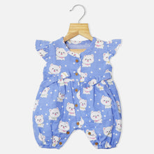 Load image into Gallery viewer, Lavender Cute Puppy Printed Cotton Romper
